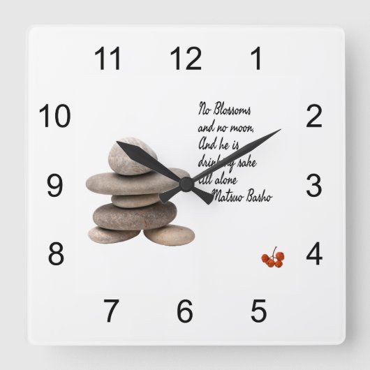 侍 スクエア壁時計 (正面)