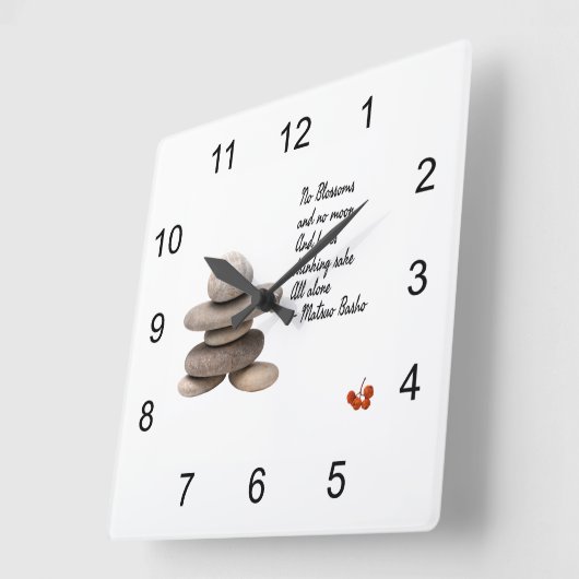 侍 スクエア壁時計 (傾斜)