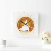 侍 スクエア壁時計 (ホーム)