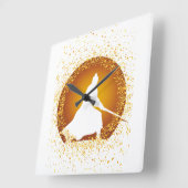 侍 スクエア壁時計 (傾斜)