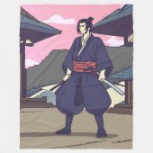 侍 フリースブランケット (正面)
