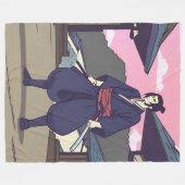 侍 フリースブランケット (正面(横))