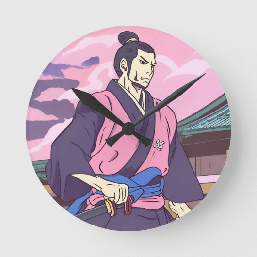 侍 ラウンド壁時計 (正面)