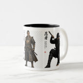 侍 忍者 日本の武士 二色 325ml ツートーンマグカップ (正面右)