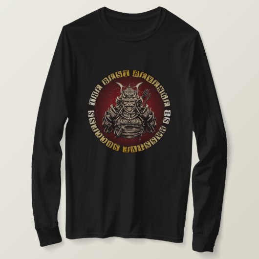 侍 - 日本の武士の名言 Tシャツ (デザイン正面)