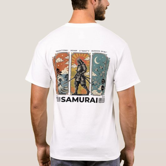侍、武士道 Tシャツ (裏面)