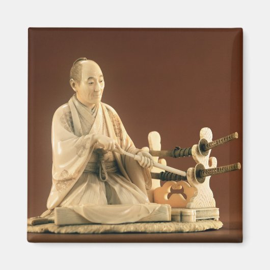 侍、沖朝、江戸時代 マグネット (正面)