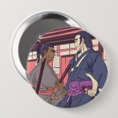 侍 缶バッジ (正面&裏面)