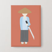 侍 缶バッジ (正面)
