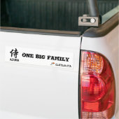 侍　One Big Family　義援金　ステッカー バンパーステッカー (トラック上)