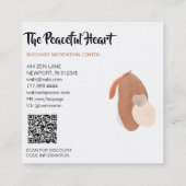 *~*侘び寂び抽象芸術インミニマルクAR27 QRシンプル スクエア名刺 (裏面)