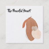 *~*侘び寂び抽象芸術インミニマルクAR27 QRシンプル スクエア名刺 (正面)