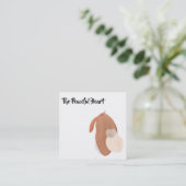 *~*侘び寂び抽象芸術インミニマルクAR27 QRシンプル スクエア名刺 (スタンド正面)