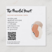 *~*侘び寂び抽象芸術インミニマルクAR27 QR スクエア名刺 (裏面)