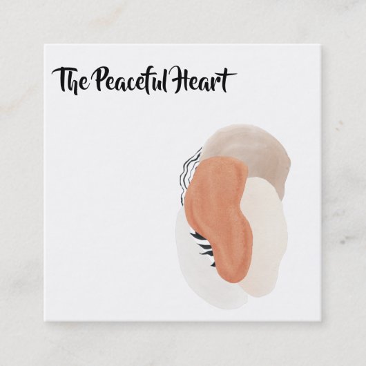 *~*侘び寂び抽象芸術インミニマルクAR27 QR スクエア名刺 (正面)