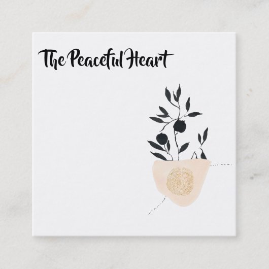 *~*侘び寂び抽象芸術インミニマルクQR AR27 スクエア名刺 (正面)