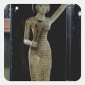 供物の持運ち主の女性 スクエアシール (正面)