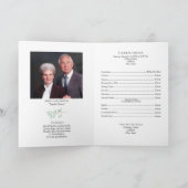 供用順序|緑の葬儀プログラム カード (内部)