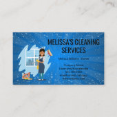 供給およびツールのクリーニング | バブル青のメイド 名刺 (正面)