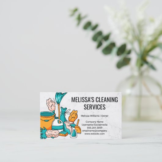 供給およびツールのクリーニング 名刺 (スタンド正面)