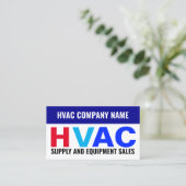 供給および機器の販売 – HVAC 名刺 (スタンド正面)