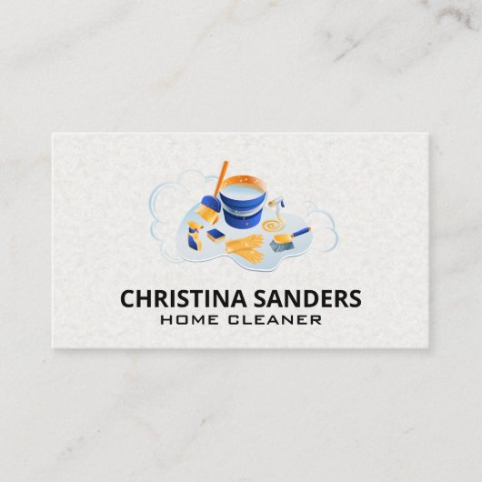 供給のクリーニング | クリーニングサービス 名刺 (正面)