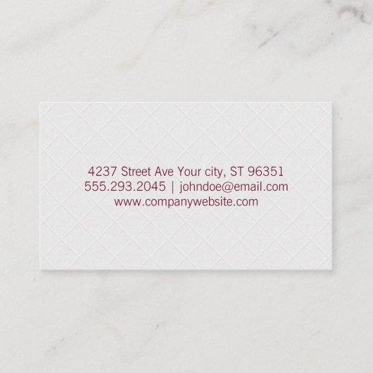 供給のクリーニング | シャボン 名刺 (裏面)