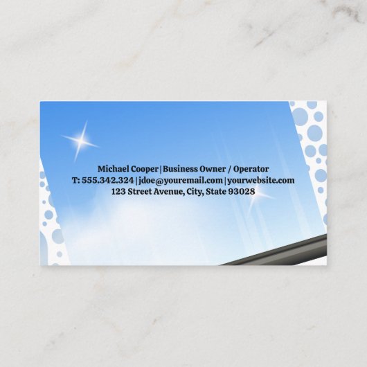 供給のクリーニング | スキージ | スウィーパー 名刺 (裏面)