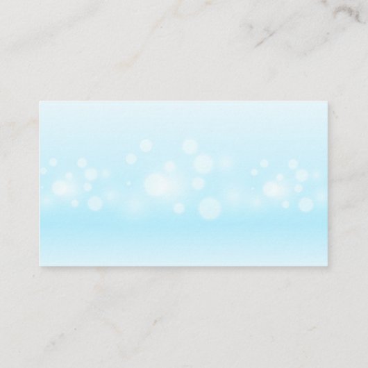 供給のクリーニング |スパークルバブル 名刺 (裏面)