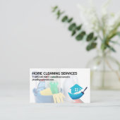 供給のクリーニング |ハウスクリーナーロゴ 名刺 (スタンド正面)