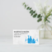 供給のクリーニング |大理石背景 名刺 (スタンド正面)