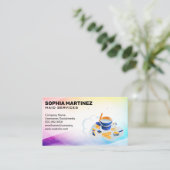 供給のクリーニング | 家の保業務 名刺 (スタンド正面)