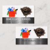 供給のクリーニング | 羽毛ダスター 名刺 (正面/裏面)