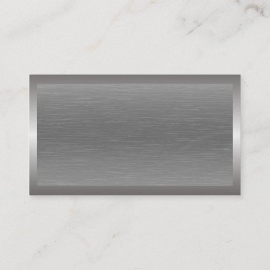 供給のクリーニング |金属ブラシ付き背景 名刺 (裏面)