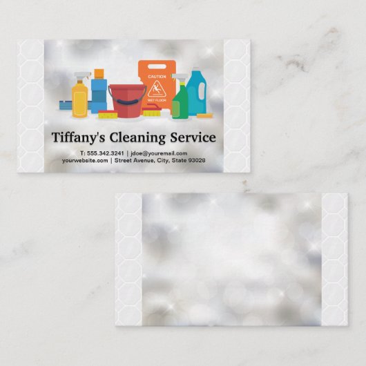 供給の衛生化 |タイルと輝き 名刺 (正面/裏面)