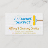 供給アイコンのクリーニング |バスタイルの背景 名刺 (正面)