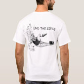 供給ガザ(前部および背部印刷カスタマイズ) - Tシャツ (裏面)
