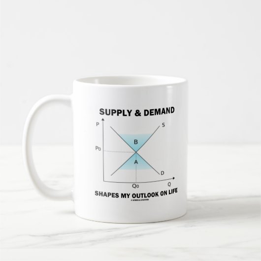供給及び要求は形づけます生命(Econ)の私の展望を コーヒーマグカップ (左)