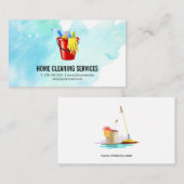 供給 |クリーニングサービスの名刺 名刺 (正面/裏面)