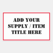 供給/品目タイトル団体や組織ラベルの追加 長方形シール (正面)