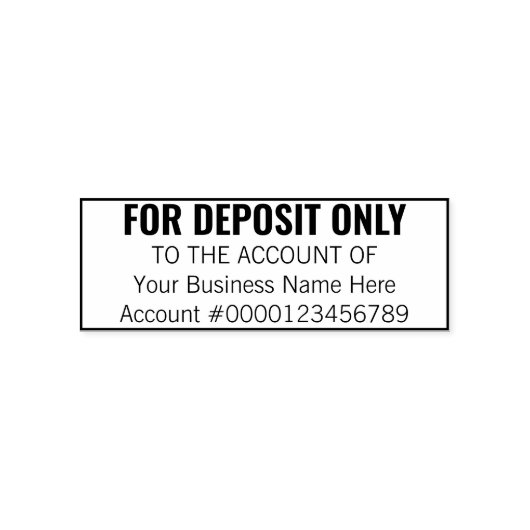 供託のみを行う基本的な営業所カスタム銀行 セルフインキングスタンプ (デザイン)