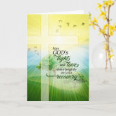 依存症からの回復を励ますクリスチャンのメッセージ カード (黄色い花)