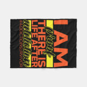 依存症の生存者Iは後の人生がある証拠である フリースブランケット (正面(横))