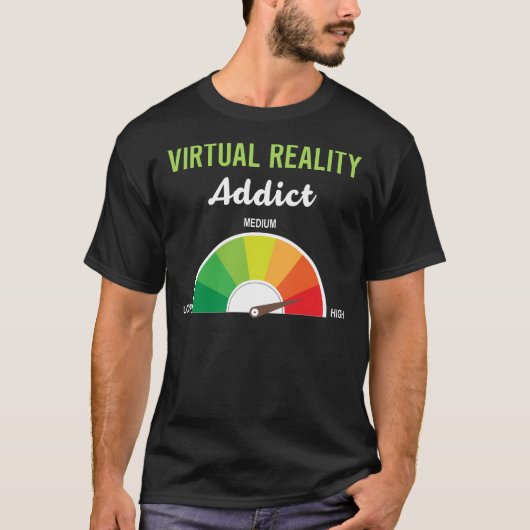 依存症バーチャルリアリティVR Tシャツ (正面)