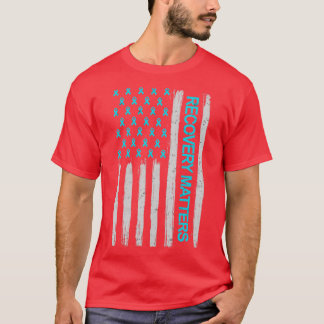 依存症克服戦士 アメリカ国旗 Tシャツ