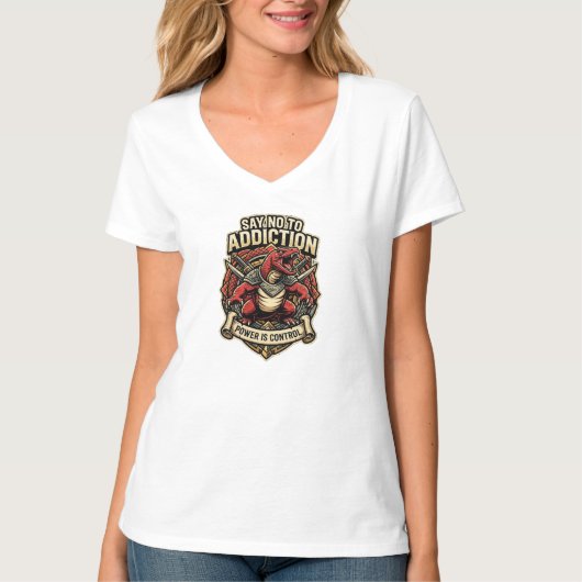 依存症撲滅ドラゴンTシャツ Tシャツ (正面)