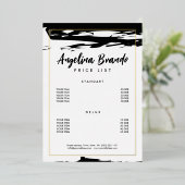 価カスタム値一覧ゴールデンフォイルストロークブラックスケッチ 箔招待状 (立ち正面)