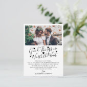 価値あるものは待つ価値がある 結婚延期の写真 案内ポストカード (スタンド正面)