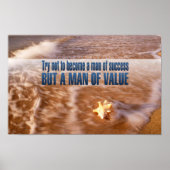 価値ある人間になれ感動的引用文 ポスター (正面)