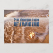 価値ある人間になれ感動的引用文 ポストカード (正面)